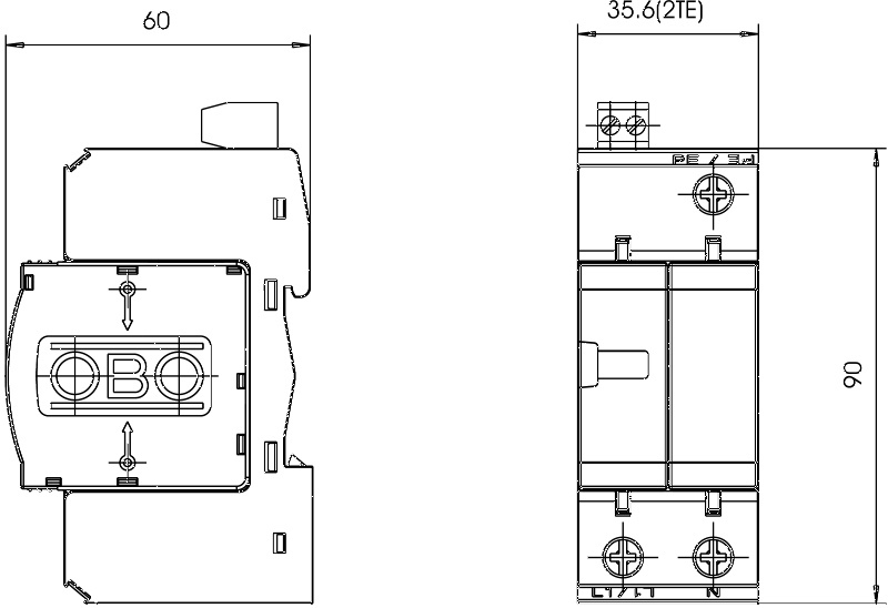 5093661. Разрядник OBO BETTERMANN FS-v20. УЗИП, класс i+II, 1-полюсный, n-pe, 50ка. Разрядники для защиты от перенапряжений. УЗИП класс i+II 4-полюсный.